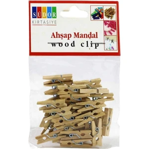 Ahşap Küçük Mandal 30 Adet