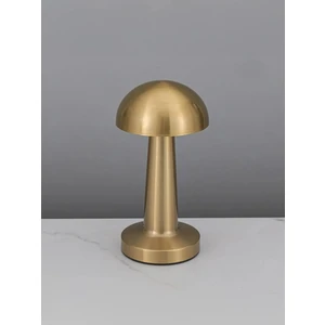 Dokunmatik Şarjlı 3 Kademeli Işıklı Gece Lambası USB Girişli Gold Metal Mantar Masa Lambası