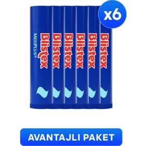 Kuruyan ve Çatlayan Dudaklara Yoğun Bakım Medplus Stick  4,25 gr  x 6