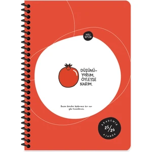 Hisli Şeyler A5 Spiralli Akademik Ajanda - Düşünüyorum Öyleyse Narım