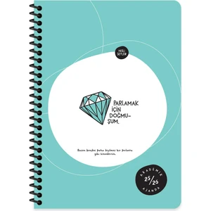 Hisli Şeyler A5 Spiralli Akademik Ajanda - Parlamak Için Doğmuşum