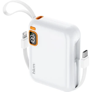hkm tech POWER DUO 10.000 Mah 20W, Pd 20W Hızlı Şarj Destekli, Type-C ve Lightning Kablolu Powerbank