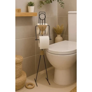 Dekoratif Tuvalet Kağıdı Askısı Insan Figürlü Minimalist Tuvalet Kağıtlığı Yedekli Banyo Toparlayıcı