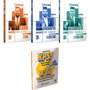 2026 Kpss Tarih Coğrafya Vatandaşlık Tamamı Çözümlü Soru Bankası - 3 Deneme