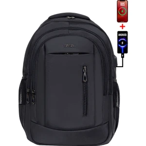 Unisex Okul Sırt Çantası Büyük Boy Çok Gözlü USB Type-C Su Geçirmez Oxford Kumaş Lise Üniversite