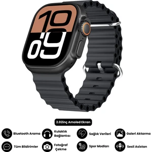 Watch Hk 11 Ultra 3 Amoled Akıllı Saat Iphone ve Android Tüm Telefonlara Uyumlu Amoled Watch