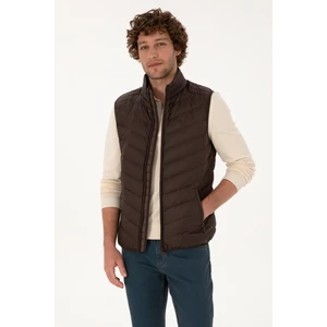 U.s. Polo Assn. Erkek Koyu Kahverengi Yelek (Dokuma) 50310045-VR084