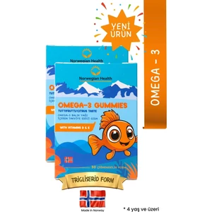 Norwegian Health Çocuk Tutti Frutti Aromalı Omega-3 Gummies 30 Kapsül x 2ADET