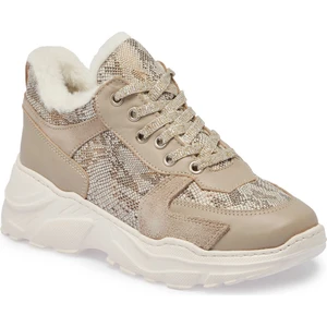 Gri Hakiki Deri Kadın Sneaker - K24S1AY67538-B43