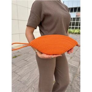 Moss Fermuarlı Hasır Jüt Vegan Clutch Çanta