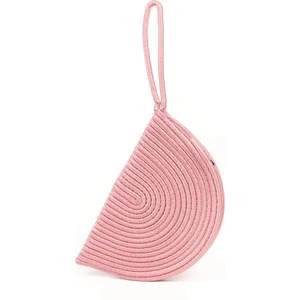 Moss Fermuarlı Hasır Jüt Vegan Clutch Çanta