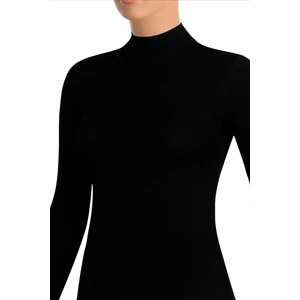 Kadın T-Shirt Boğazlı Uzun Kol (%96 Pamuk - %4 Elastan)