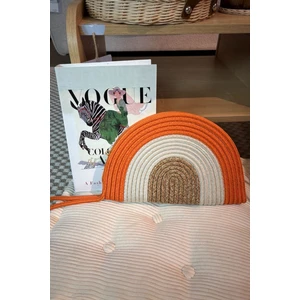 Moss Fermuarlı Hasır Jüt Vegan Clutch Çanta
