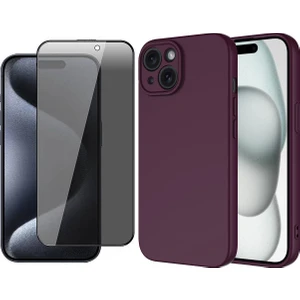 iPhone 15 Plus Uyumlu Kılıf Vendas Mara Lansman Kapak + Hayalet Ekran Koruyucu