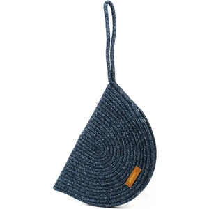 Moss Fermuarlı Hasır Jüt Vegan Clutch Çanta