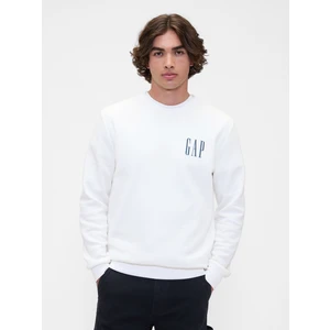 Erkek Beyaz Gap Logo Fleece Sweatshirt