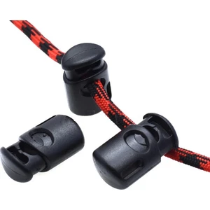 Plastık Yaylı Kordon Kılıdı Stoper Syah 5mm (10 Adet)