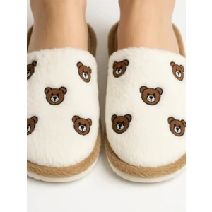 Pofuduk Figürlü Panduf Kadın Ev Teliği Ses Yapmaz Hafif Yumuşak Taban