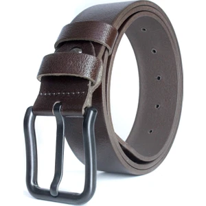 Hakiki Manda Derisi Siyah Tokalı Erkek Kemeri 4cm