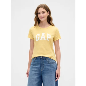 Kadın Sarı Gap Logo T-Shirt