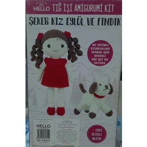 Hello Tığ Işi Amigurimi Kiti Şeker Kız Eylül ve Fındık