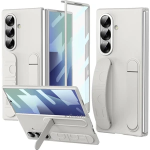 Samsung Galaxy Z Fold 7 Kılıf Elastik El Bandlı L Standlı Premium Orjinal Fold Yazılı Logo Kapak