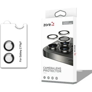 Galaxy Z Flip 7 Zore Cl-12 Premium Safir Parmak Izi Bırakmayan Anti-Reflective Kamera Lens Koruyucu