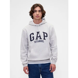 Erkek Gri Relaxed Gap Logo Sweatshirt