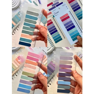 Pastel Tonlar 800 Yaprak Şeffaf Cetvelli Postit Not Kağıdı Seti 4 Adet Set-1