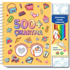 Oksijen Oyuncak 500+ Çocuk Sticker Boyama Kitabı – 6’lı Keçeli Kalem Hediyeli, 2 Sayfa Parlak Sticker’lı Eğitici Etkinlik Kitabı