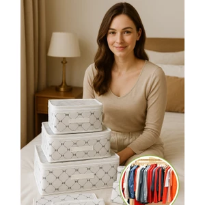 Fiyonklu  Anaokulu – Kreş Yedek Kıyafet & Kırtasiye Organizer Seti: Çocuk Çanta 6'lı Düzenleyici