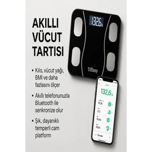 Akıllı Bluetooth Dijital Baskül - Yağ Ölçer - Vücut Analizi