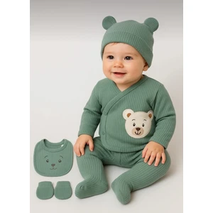 Bebek Bear Minimal Taş 5'li Yenidoğan Hastane Çıkışı Seti