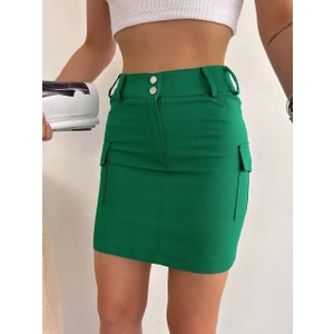 Körüklü Cep Etek Yeşil S24904