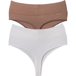 Vanilya Secret Tanga Yüksek Bel Toparlayıcı Pamuk 2'li Paket