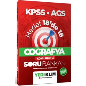 Kpss Ags Coğrafya Hedef 18'de 18 Konu Özetli Soru Bankası