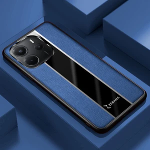 Xiaomi Redmi Note 14 Uyumlu Kılıf Zebana Premium Deri Kılıf Mavi