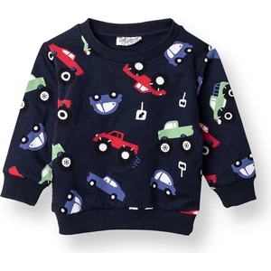 Hellobaby Erkek Bebek Sweatshirt Bisiklet Yaka Uzun Kol
