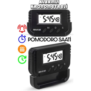 Pomodoro Öğrenci Saati Kronometreli Alarmlı Takvimli Dijital Ders Çalışma Saati Masa Oto Saati