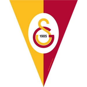 Süsle Bebek ve Parti Galatasaray Üçgen Bayrak Flama - 3,60 mt