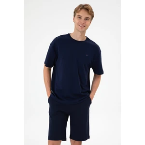 U.S. Polo Assn. Erkek Comfort Fit Bisiklet Yaka Lacivert Tişört 50307322-VR033