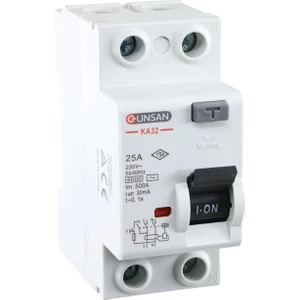 Günsan Elektrik Valta Kaçak Akım Koruma Anahtarı 6 kA 1 Kutup + Nötr 30 mA 25A