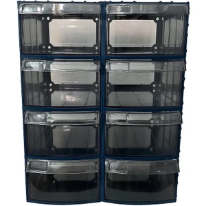 Plastik Çekmeceli Kutu 8 Çekmeceli 740-M