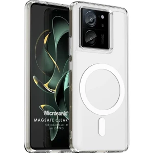 Xiaomi Mi 13T Kılıf Magsafe Clear Sararmaz Şeffaf