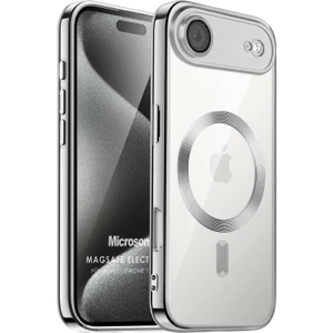 Apple iPhone 17 Air Kılıf Magsafe Luxury Electroplate Gümüş