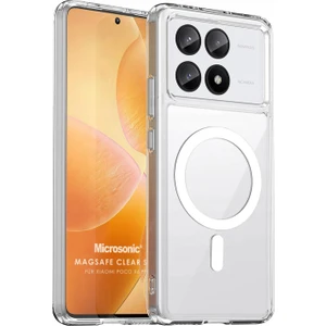 Xiaomi Poco X6 Pro 5g Kılıf Magsafe Clear Sararmaz Şeffaf