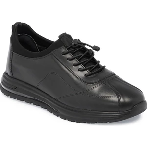 Siyah Hakiki Deri Erkek Sneaker - E24S1AY57099-A23