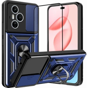 Honor 400 Pro Kılıf Kamera Korumalı Sürgülü Pars Tank Kapak + Tam Kapatan Ekran Koruyucu