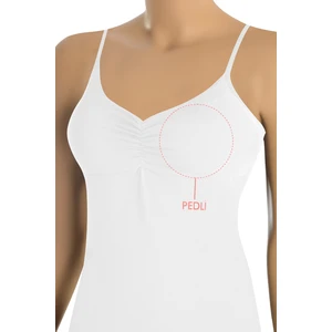 Kadın Atlet Büzgülü Ip Askılı Çıkarılabilir Pedli (%96 Pamuk - %4 Elastan)