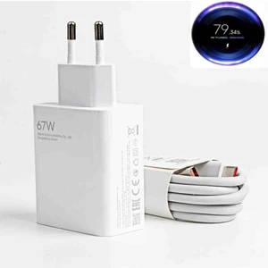 Xiaomi 67W Turbo Şarj Aleti Hızlı ve Turbo 3 Kat Hızlı Tüm Type-C Girişli Telefonlara Uyumlu 3 Kat Hızlı Şarj
